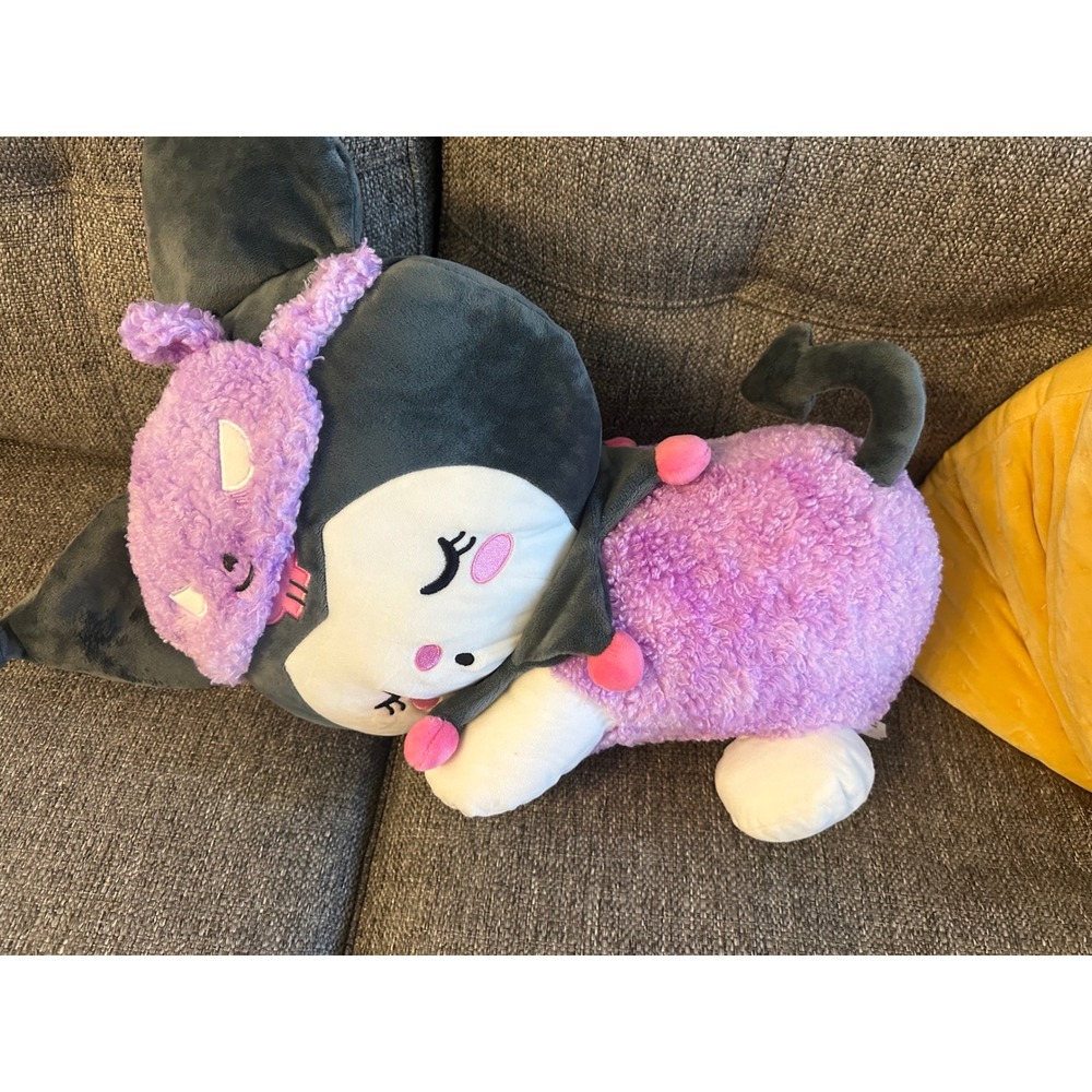 Hello Kitty And Friends Kuromi Plush Pillow Pal Stuffed Animal Purple‎ Gray EUC